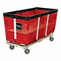 Royal Basket Trucks 56'' Red Flatwork Ironer Truck with 2 Swivel and 2 Rigid Casters R56-RRW-FWC-4UNN 50AR56RRWFWC4UNN